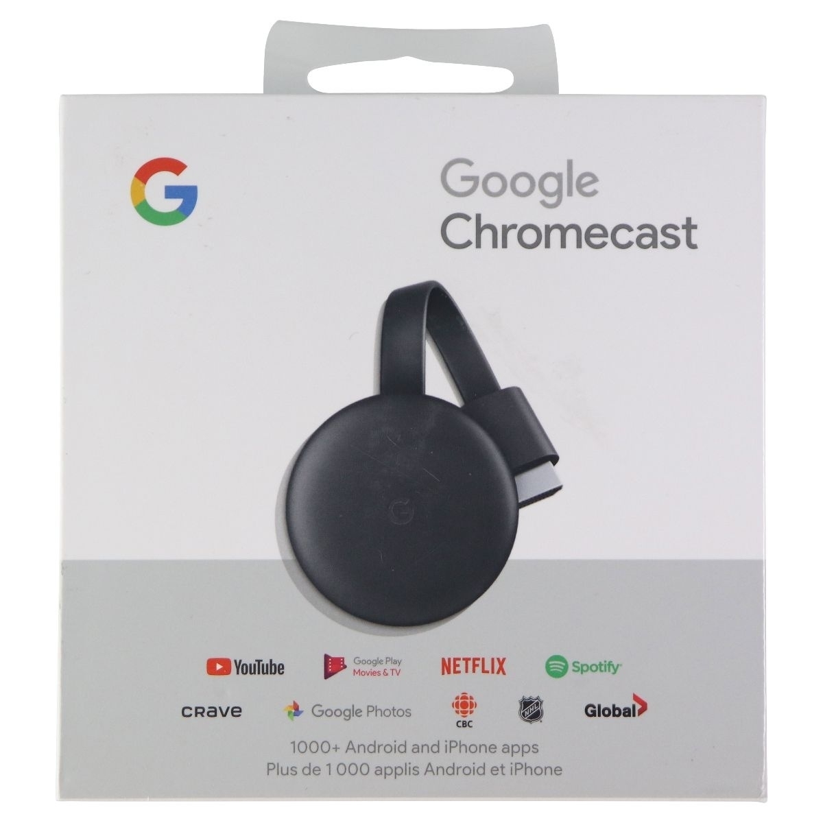 Google Chromecast Charcoal - HD TV Streaming Device App Streamer